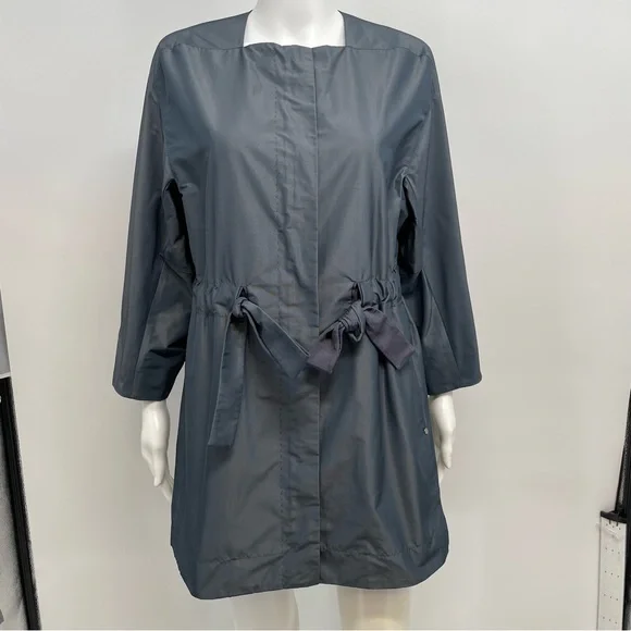Lafayette 148 New York Stephania Women'sS Port Blue Metallic Drawstring Jacket